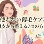 薬を使わない薄毛ケアとは？頭皮から整える7つの方法を大阪市鶴見区薄毛に悩む女性専用サロンhitotema salonの中尾沙織が解説します！