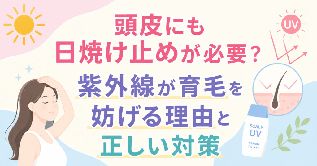 頭皮にも日焼け止めが必要？紫外線が育毛を妨げる理由と正しい対策について、大阪市鶴見区にあります、薄毛に悩む女性専用サロンhitotema salonの中尾沙織がこれからの紫外線対策について解説します。