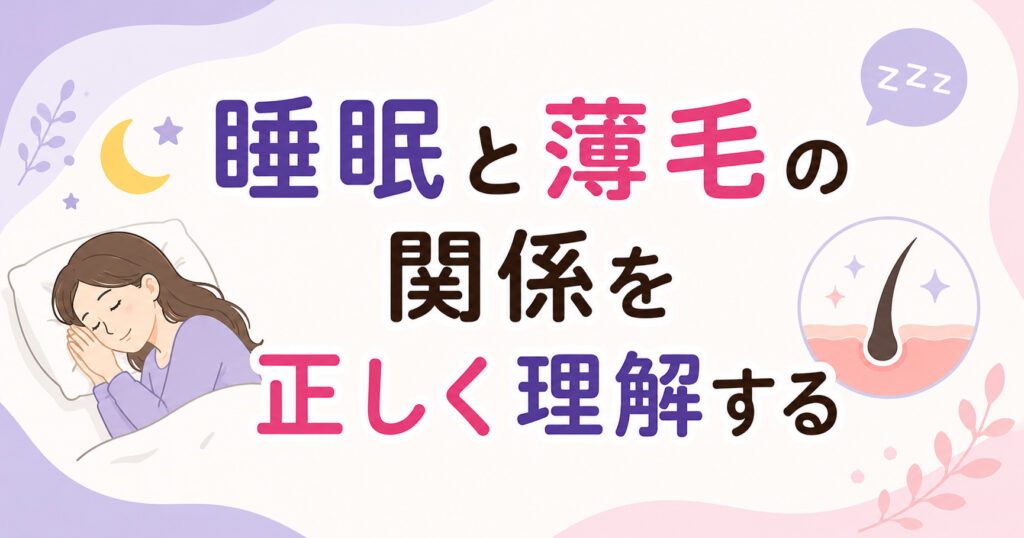 大阪市鶴見区薄毛やFAGAに悩む女性専用サロンhittema salonの中尾沙織が睡眠と薄毛の関係の3つの理由を詳しく解説します。