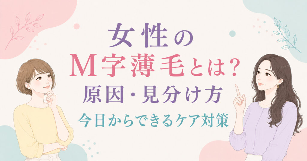 大阪市鶴見区薄毛やFAGAにお悩みの女性専用育毛サロンhitotemaa salon中尾沙織が女性のM字薄毛について、原因や見分け方・今日からできるケア方法など詳しく解説しております。