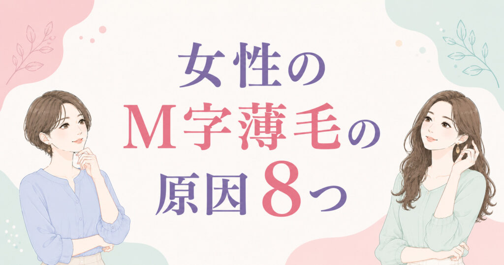 大阪市鶴見区薄毛やFAGAにお悩みの女性専用育毛サロンhitotemaa salon中尾沙織が女性のM字薄毛の原因を8つ解説いたします。