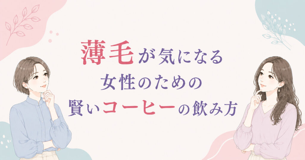 大阪市鶴見区薄毛やFAGAにお悩みの女性専用育毛サロンhitotemaa salon中尾沙織が抜け毛が気になる女性のための賢いコーヒーの飲み方を解説しております。