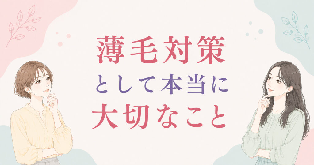 大阪市鶴見区薄毛やFAGAにお悩みの女性専用育毛サロンhitotemaa salon中尾沙織が抜け毛対策として大事な事を解説いたします。