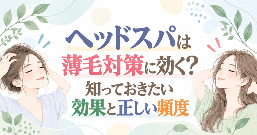 ヘッドスパは薄毛対策に効く?知っておきたい効果と正しい頻度