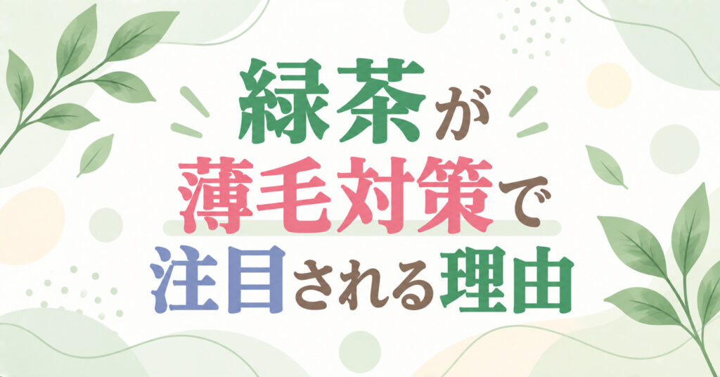 緑茶が薄毛対策で注目される理由