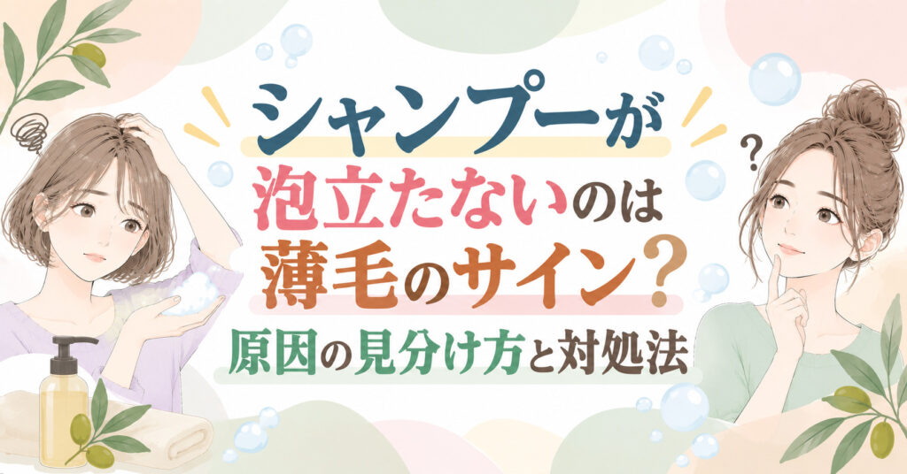 シャンプーが泡立たないのは薄毛のサイン？原因の見分け方と対処法